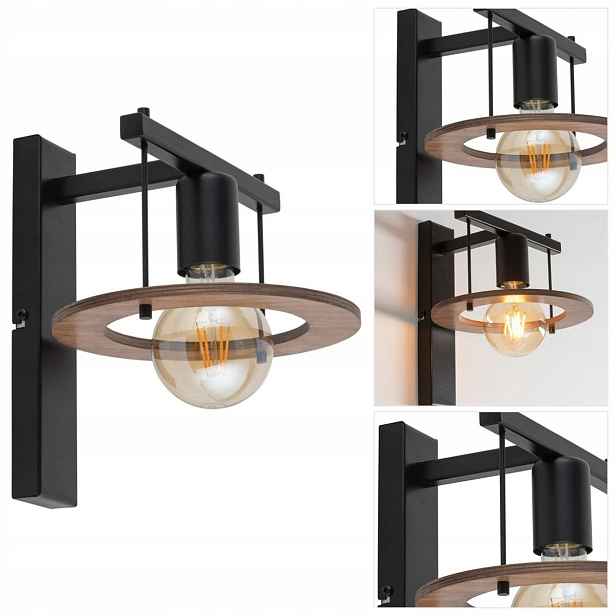 Černé nástěnné svítidlo Coffee je moderní nad zrcadlem v koupelně Sigma Lighting