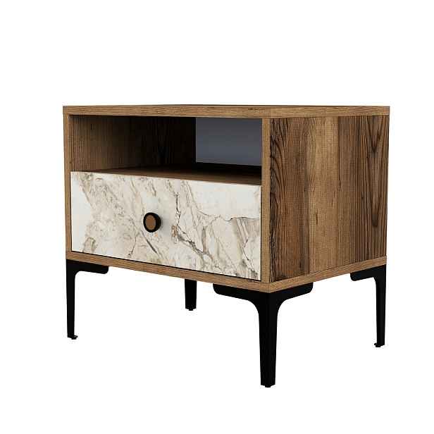 Noční stolek Lizbon Walnut White