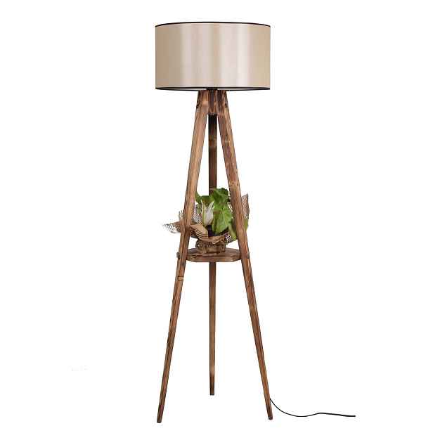 Opviq Stojací lampa Sehbali IV 153 cm hnědá/béžová