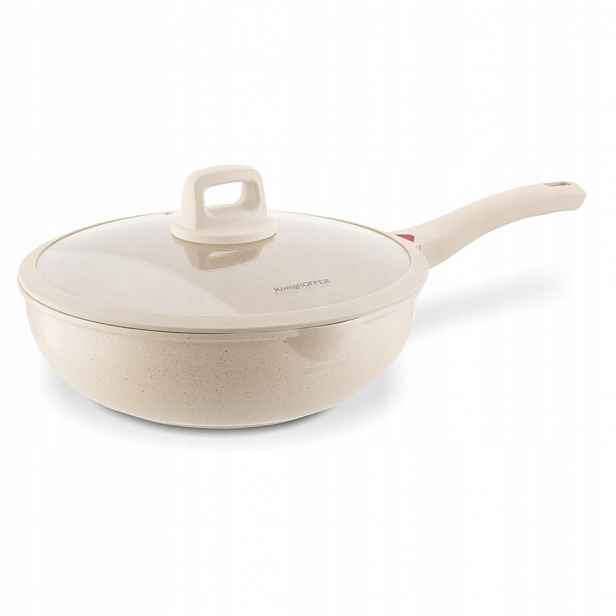 Pánev Wok na indukci s poklicí 30 cm Béžová