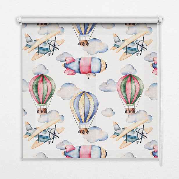 TULUP VNITŘNÍ roleta - okenní roleta - roleta - 60x140 cm - Vzducholodě a balóny