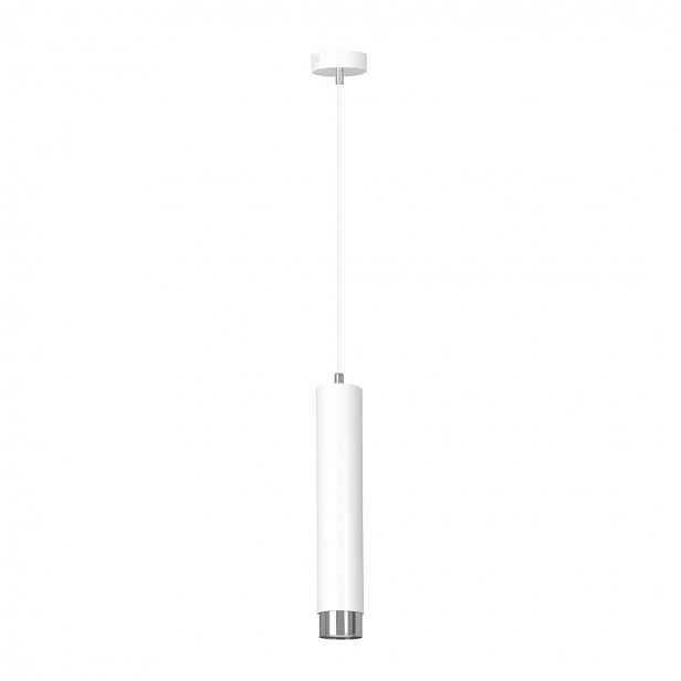 Závěsná lampa Kibo 1-bodová bílá/chromová, GU10, 100 cm