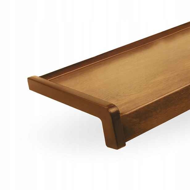 Vnější parapet ocelový s Alu Záslepkami, šířka 15 cm, délka 70 cm, Zlatý Dub