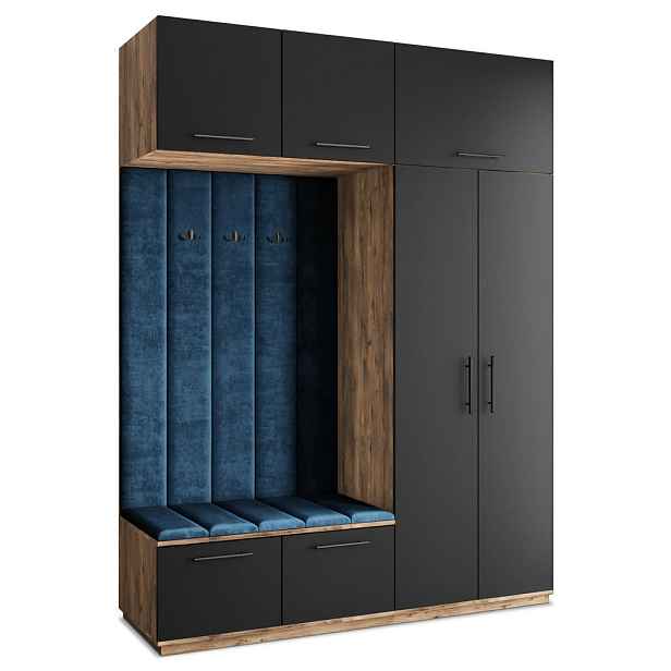 MASSENO MODERNÍ PŘEDSÍŇOVÁ SESTAVA REMA, 180/240/60 cm, dub Lefkas