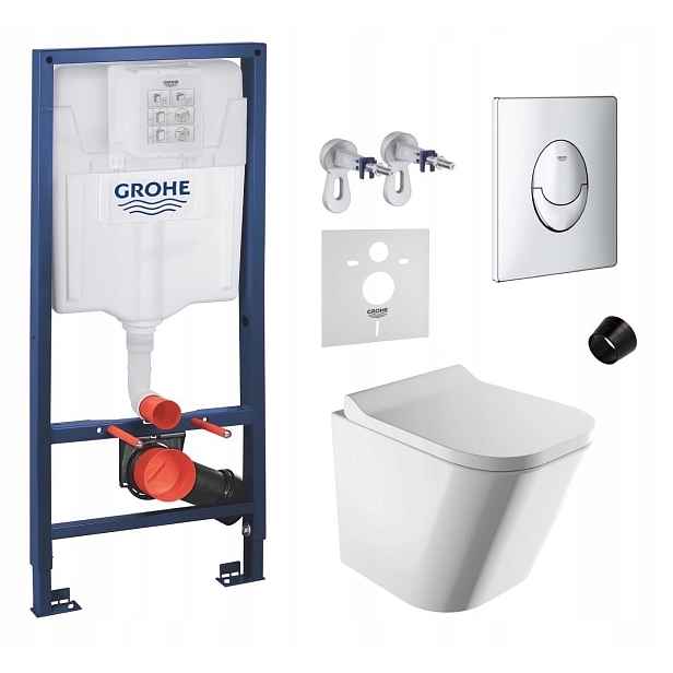 Podomítkový Wc set Grohe s mísou Omnires a tlačítkem Chrom