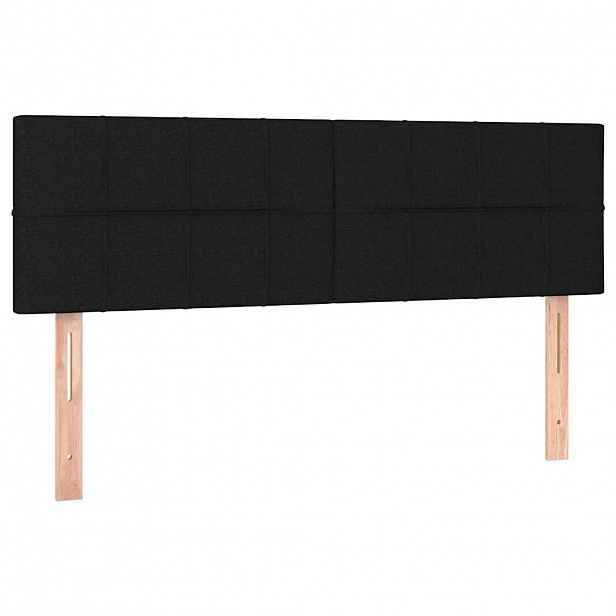 vidaXL Čela postele černá 144x5x78/88 cm látka