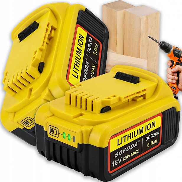 2X Silnější Akumulátor Baterie 18V 5Ah Pro Dewalt DCB181 DCB180 DCB182 DCB183