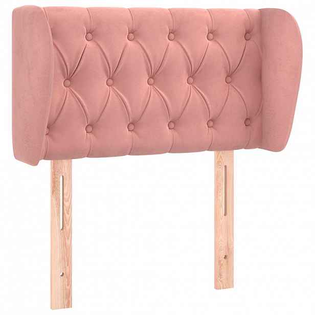 vidaXL Čelo postele typu ušák růžová 83x23x78/88 cm samet