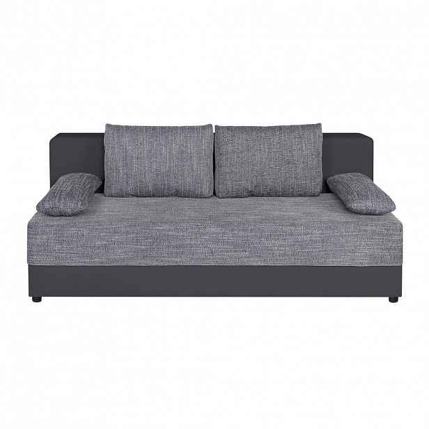 P & B ROZKLÁDACÍ POHOVKA, textil, kompozitní dřevo, šedá