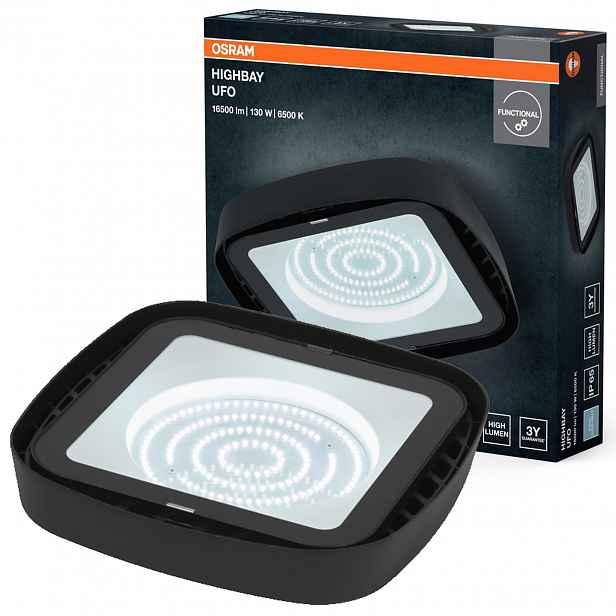 Průmyslová Led lampa High Bay 130W 6500K 15000lm IP65 Ufo Osram