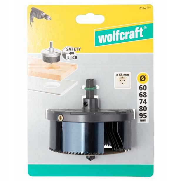 Univerzální Korunkový Vrták 60 67 74 81 95 mm Wolfcraft