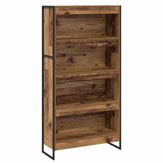 vidaXL Knihovna 80 x 30 x 155 cm Kompozitní dřevo Staré dřevo