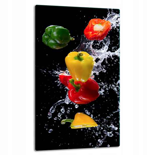 7v1 Skleněná Deska Panelová Deska 30x52 Paprika