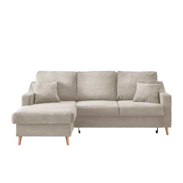 P & B ROHOVÁ SEDAČKA, textil, béžová