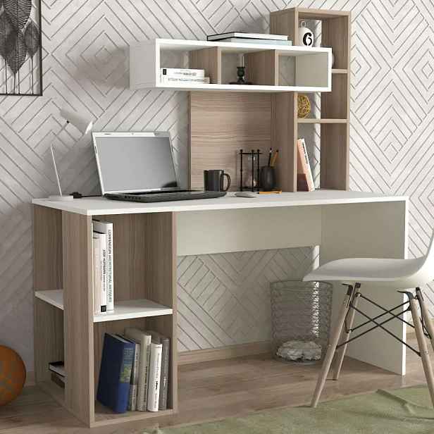 Casarredo Psací stůl ZAKIMI - bílá/cordoba