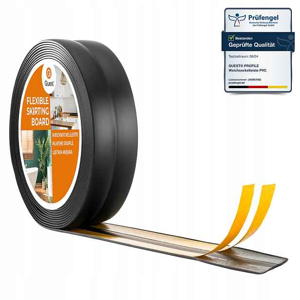 Dokončovací lišta samolepicí černá Pvc 25x15mm