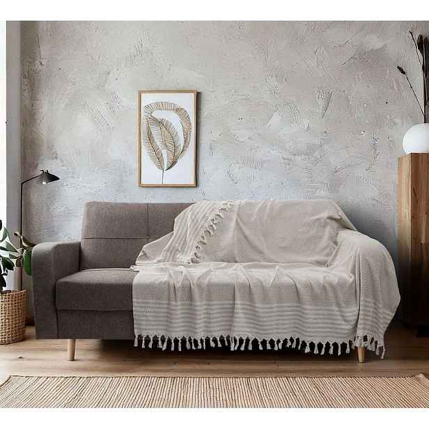 Krémová deka 220x180 cm Sophia  – Mijolnir