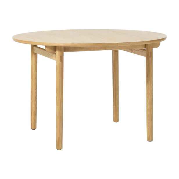 Kulatý rozkládací jídelní stůl v dekoru dubu ø 120 cm Carno - II. jakost – Unique Furniture