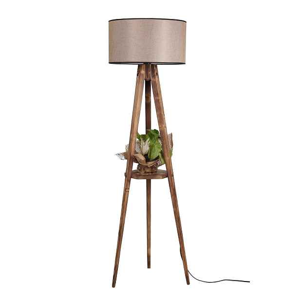 Opviq Stojací lampa Sehbali IV 153 cm hnědá/hnědá