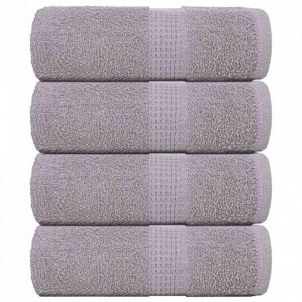 vidaXL Ručníky FROGN 4 ks šedé 30x30 cm 360 g/m²