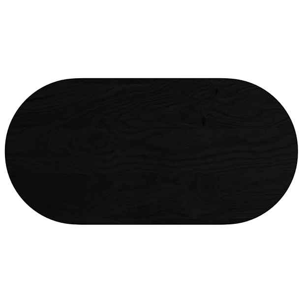 vidaXL Stolní deska tmavě hnědá 100x50x2 cm masivní dub oválný