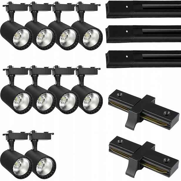 10 X Halogenový Led Kolejnicový Reflektor, Kolejnicový Osvětlovací Systém