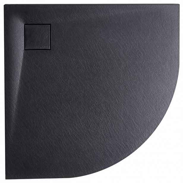 Beliani SPRCHOVÁ VANIČKA 90/90/3 cm Černá Paron