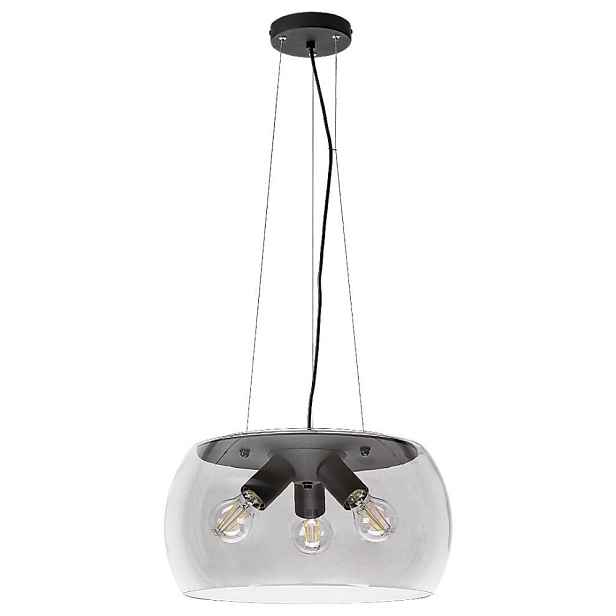 Černá závěsná lampa Ursula nad stůl s měkkým světlem Rabalux