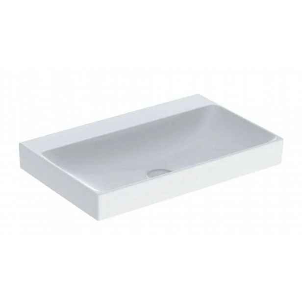 Geberit ONE - Umyvadlo 75x48x14 cm, bez přepadu, bez otvoru pro baterii, KeraTect, bílá 505.021.01.2