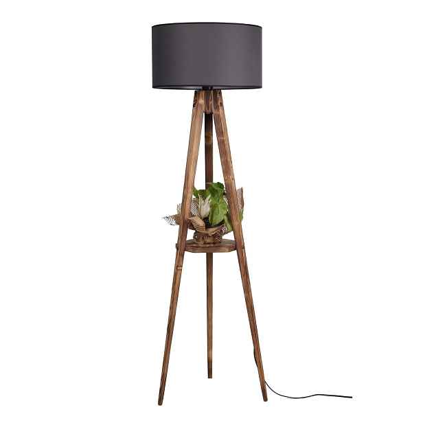 Opviq Stojací lampa Sehbali IV 153 cm hnědá/šedá