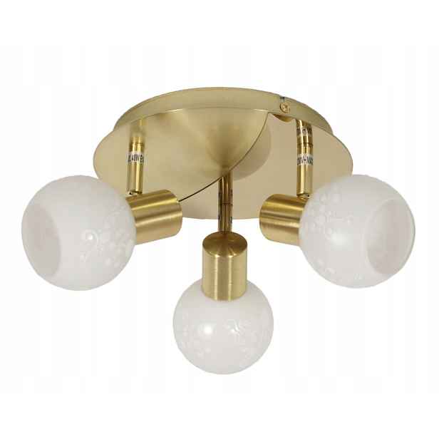 Stropní svítidlo Candellux Avila 3xE14 mosaz/bílá 36cm nastavitelné