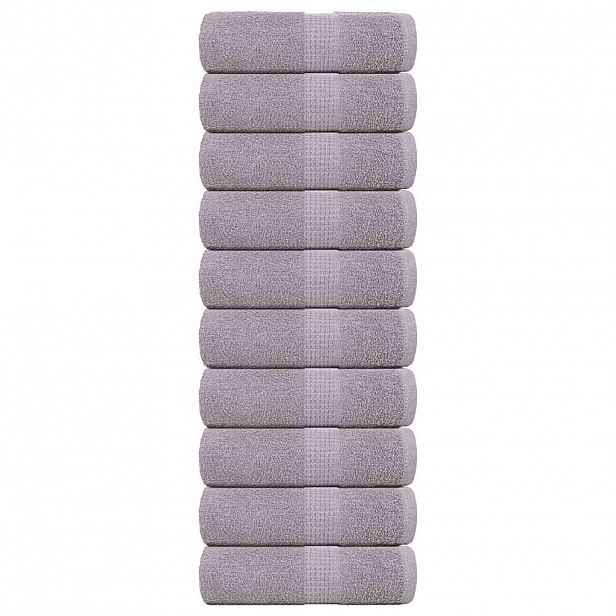 vidaXL Ručníky FROGN 10 ks šedé 30x30 cm 360 g/m²