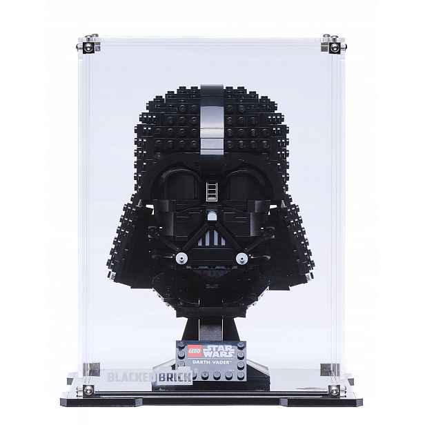 Vitrína Blacked Brick pro 1x Lego Helmu Star Wars Marvel Heroes DC