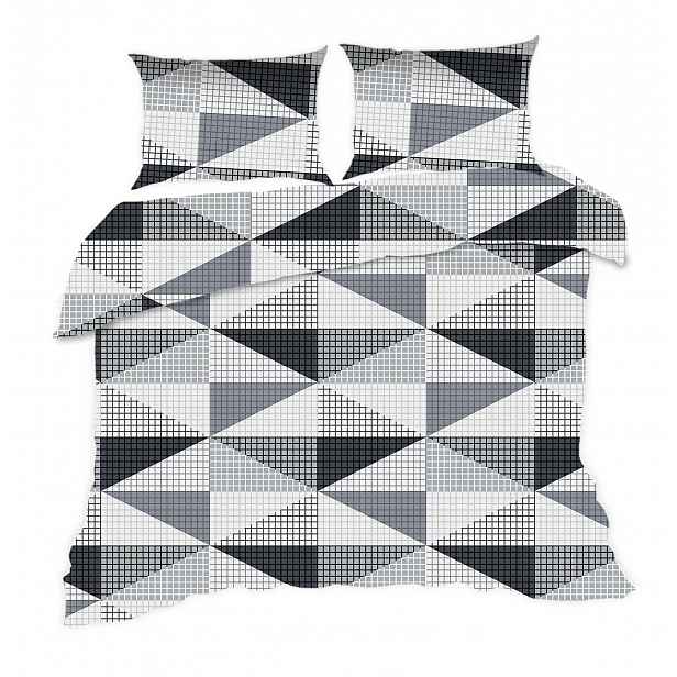 Povlečení 160x200 geometrie šedá Classic