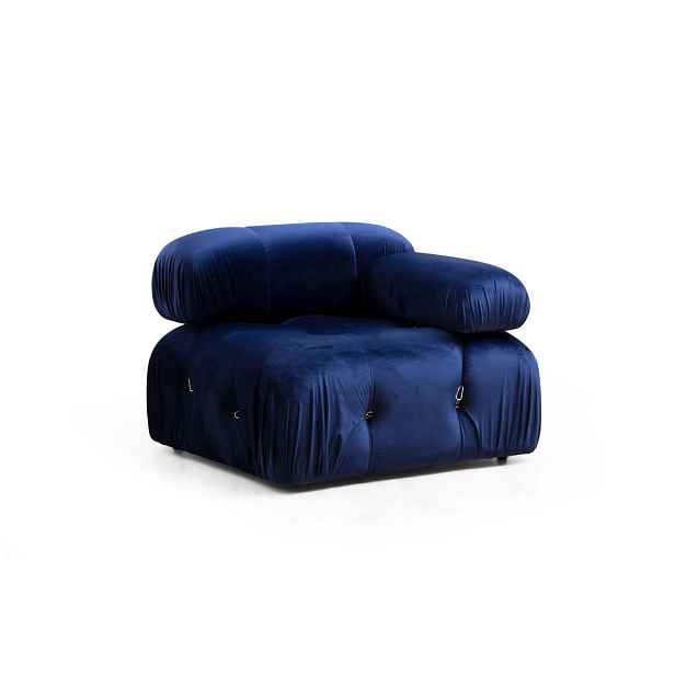 Hanah Home Modul pohovky Bubble samet modrý pravý