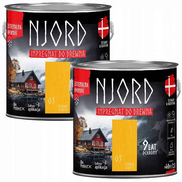 Njord Ochranný A Dekorační Impregnát Na Dřevo 2,5 L, Zimní Slunce
