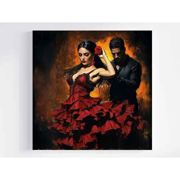 Obraz Na Plátně Plátno Španělsko Tradice Tanec Flamenco Tanečníci 50x50