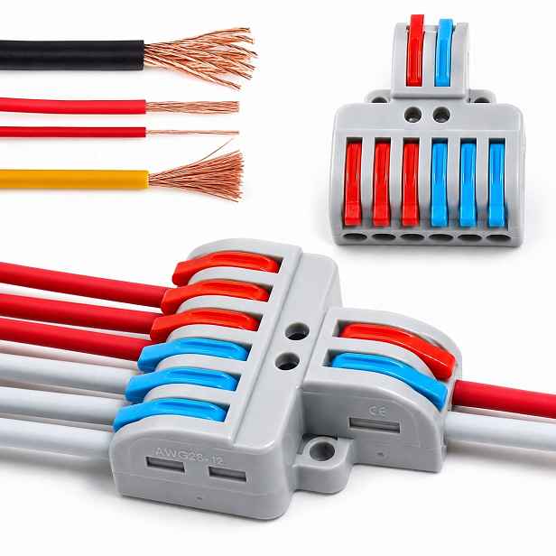 Rychlospojka Průchozí Spojky Elektrická Kostka Plechovka 6X2 P623 50 Ks
