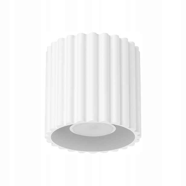 Sollux Spot stropní rýhovaný kulatý bílý 10 cm 1xGU10 10W Aura