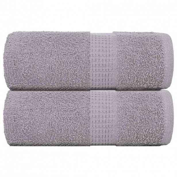 vidaXL Ručníky pro hosty FROGN 2 ks šedé 30x50 cm 360 g/m²