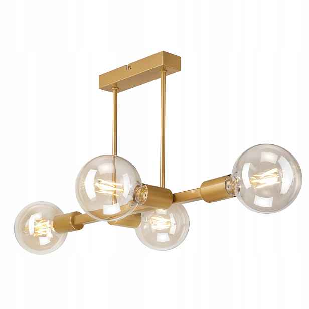 Závěsná stropní lampa Astrid 4xE27 Zlatá Glamour LM-4.146 Lamkur