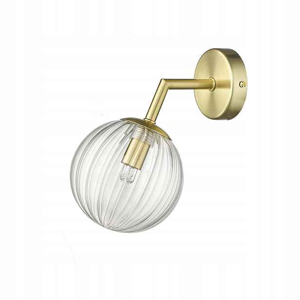 Zlatá skleněná nástěnná lampa ozdobná koule do ložnice Light Prestige