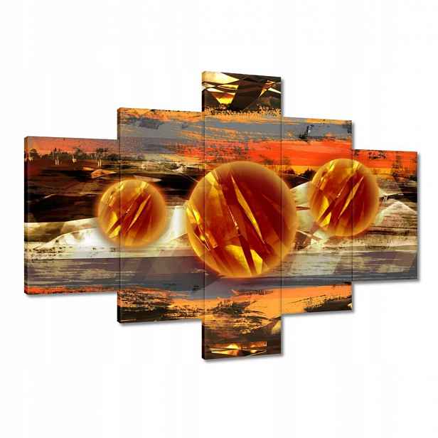 Obrazy 100x70 Zvědavé oranžové koule