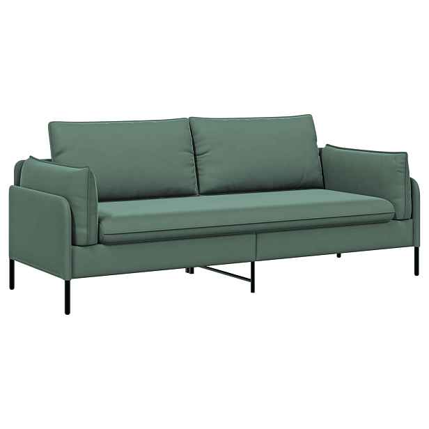 vidaXL 3-místné sofa Pro 3 osobu Mořská zelená 222 x 81 x 89 cm Samet