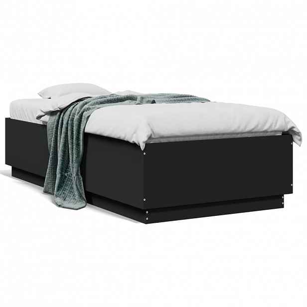 vidaXL Rám postele černý 75 x 190 cm kompozitní dřevo