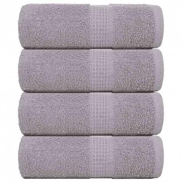 vidaXL Ručníky pro hosty FROGN 4 ks šedé 30x50 cm 360 g/m²