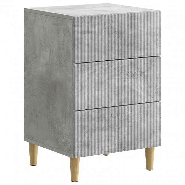vidaXL Noční skříňka Betonově šedá 43 x 41 x 66,5 cm Kompozitní dřevo