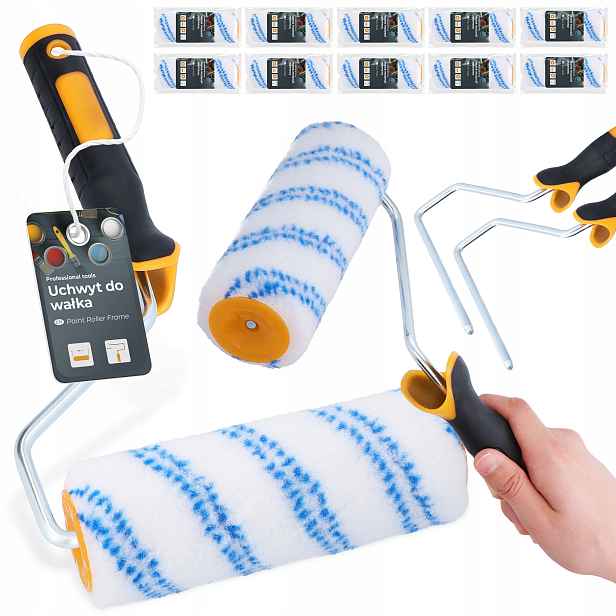10x Malířský váleček 18 cm Nylonová náplň vodních barev pro lakování 2x Uch H0