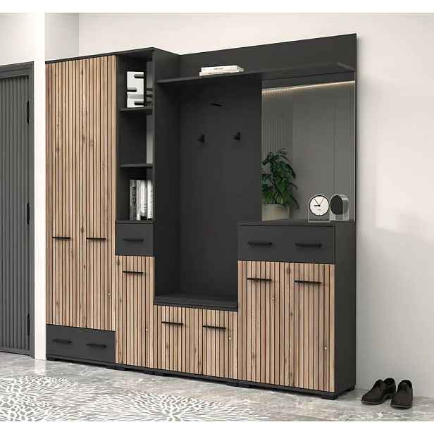 Casarredo Předsíňová sestava ZEMURA - dub artisan/antracit