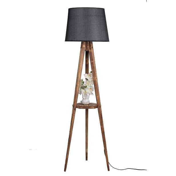 Opviq Stojací lampa Sehbali V 160 cm hnědá/černá